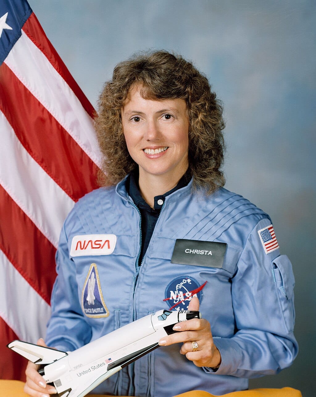 Imagen de la astronauta Christa McAuliffe